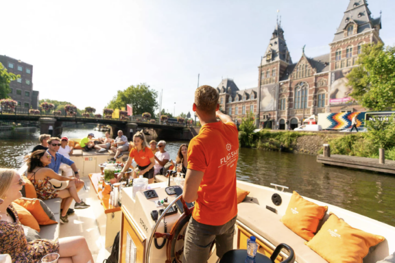 luxury canal boat Amsterdam