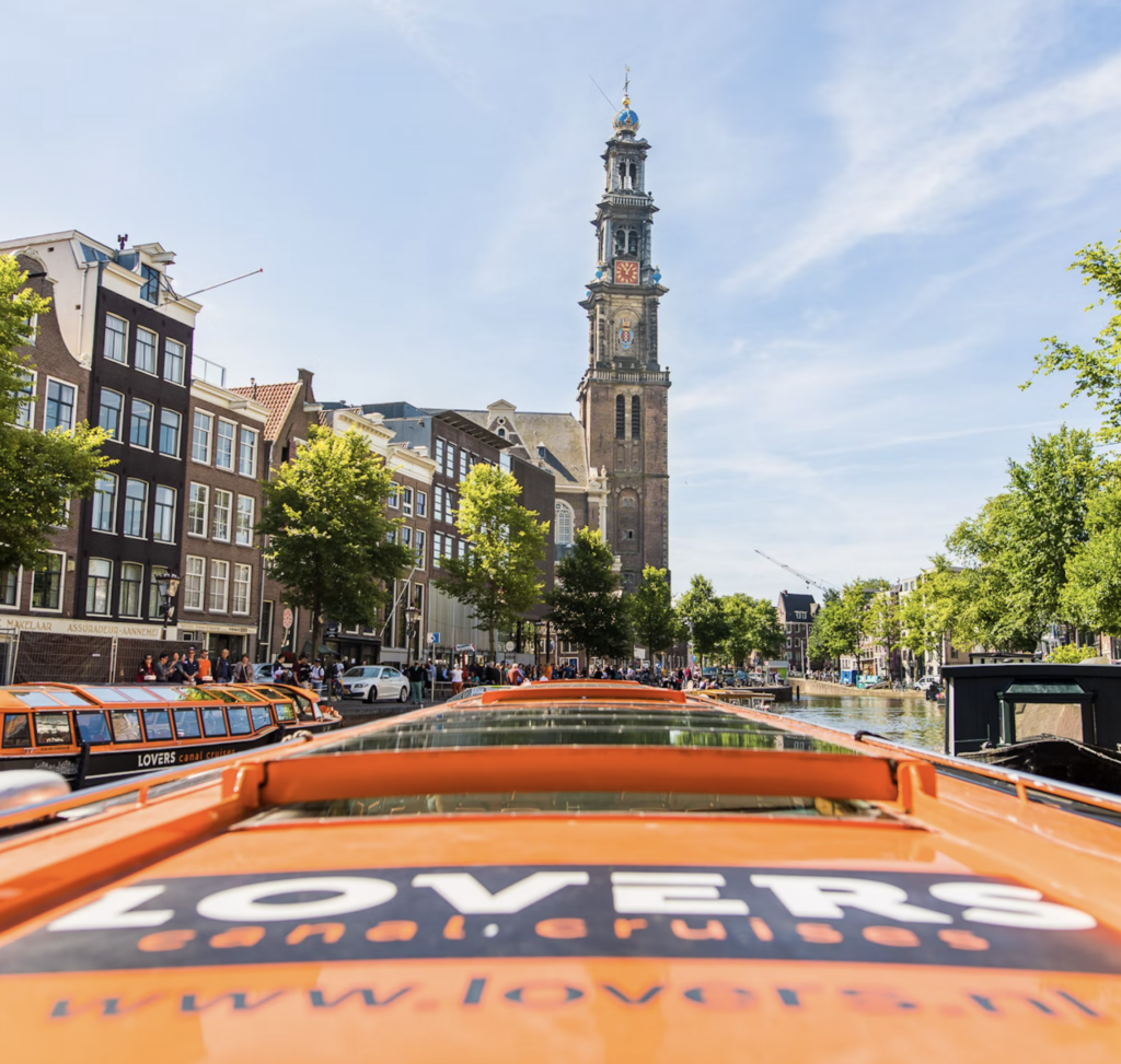 Orange Canal Boats Amsterdam